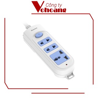 Ổ cắm điện chính hãng Huntkey HK-A32 3 lỗ có công tắc 2500W dây dài 3M