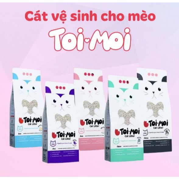 [Cát Mèo Toi Moi] ToiMoi Cát Vệ sinh Mèo Cao Cấp, It Bụi, Thấm Hút Khử ...