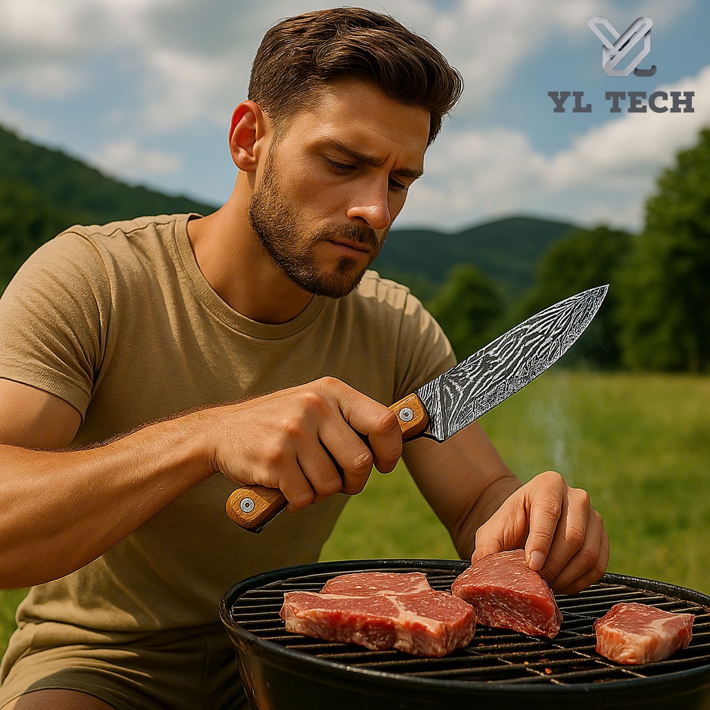 [ Hàng Nhật ] Dao làm bếp dã ngoại đa năng, chế tác từ thép không gỉ 420J2 chất lượng cao
