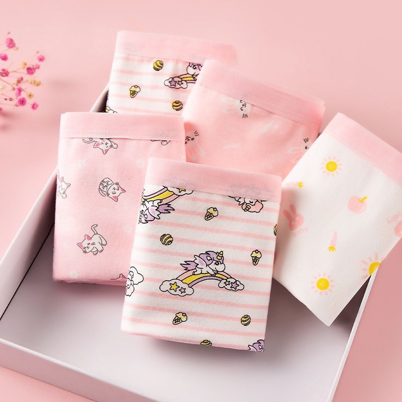 Combo 4 Quần Lót Bé Thiết Kế Đáng Yêu - Set 4 Quần Đùi Trẻ Em Cotton Mềm Mịn ZANABRA