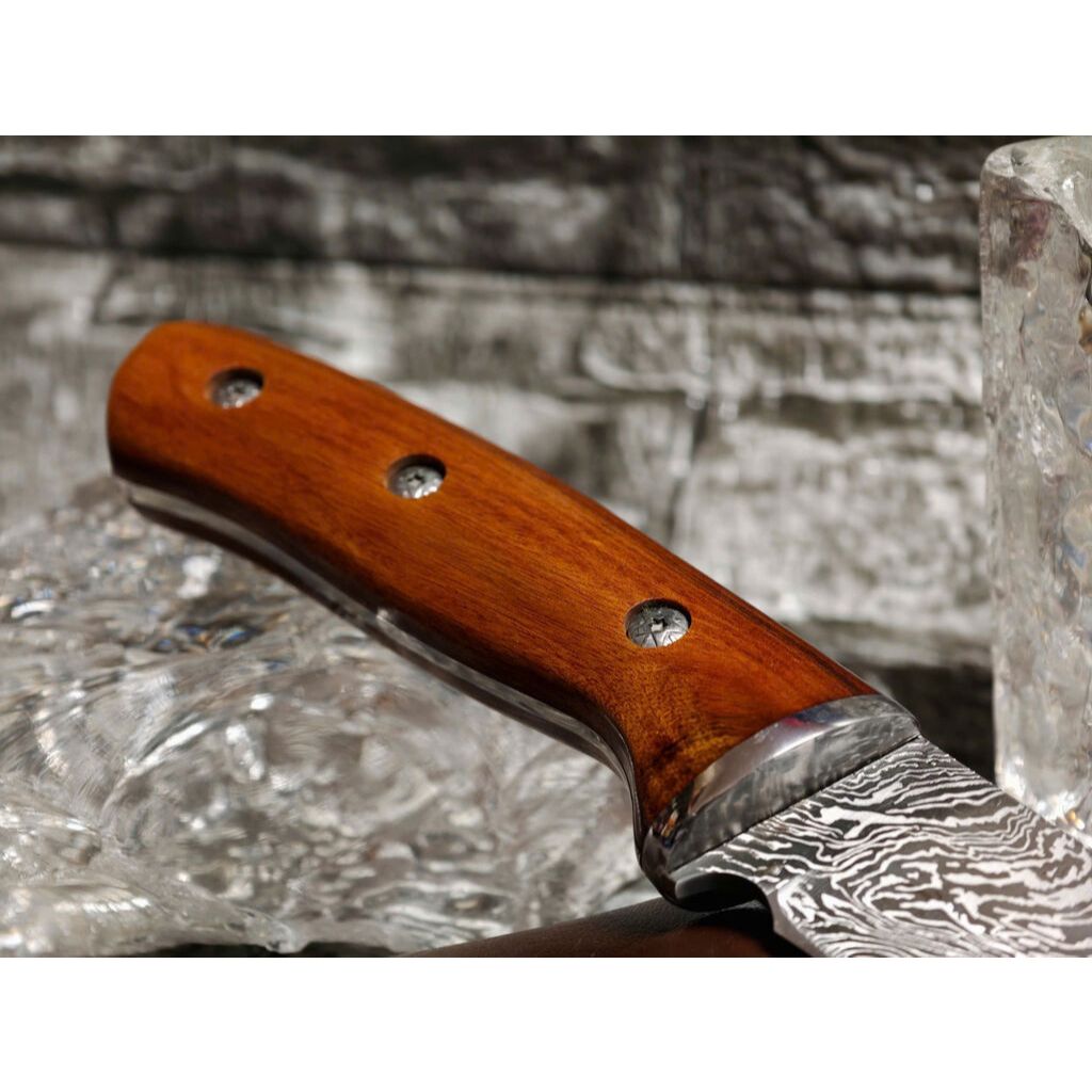 [ Hàng Nhật ] Dao làm bếp dã ngoại đa năng, chế tác bằng thép Damascus cao cấp