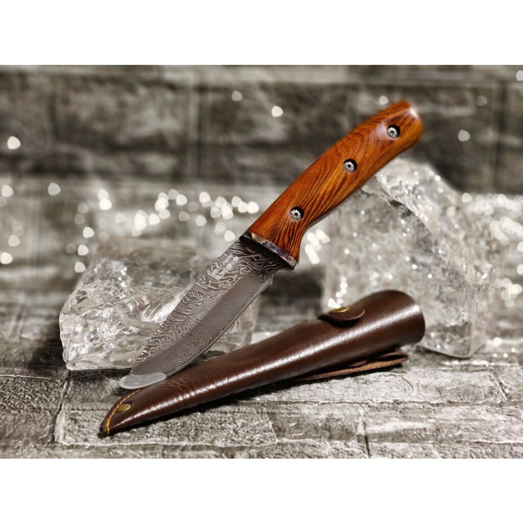 [ Hàng Nhật ] Dao làm bếp dã ngoại đa năng, chế tác bằng thép Damascus cao cấp