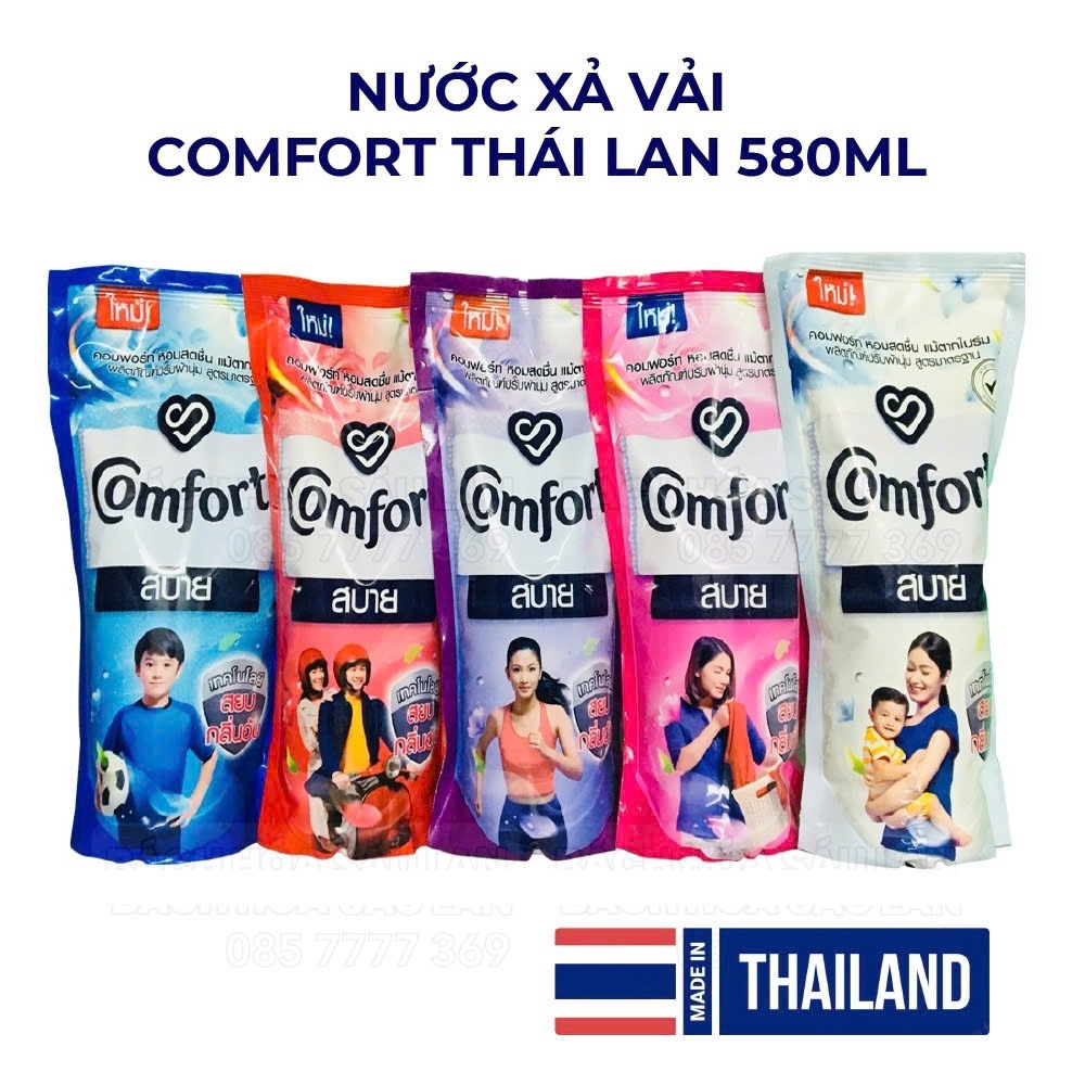 (COMBO 5) Túi Nước xả vải Comfort Thái gói 500ml Chọn màu..
