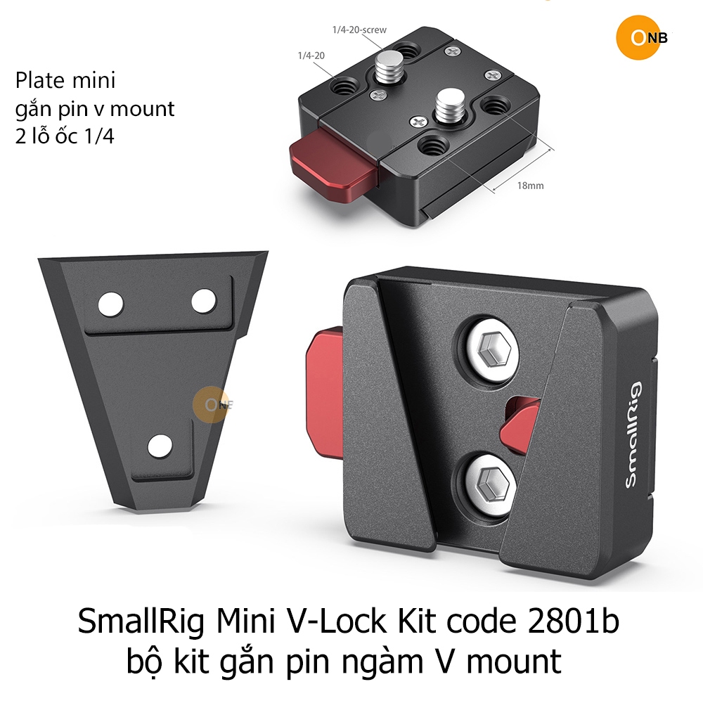 Small-Rig Mini V-Lock - đế gắn pin V Mount 2801b dùng ốc 1/4 | Shopee ...