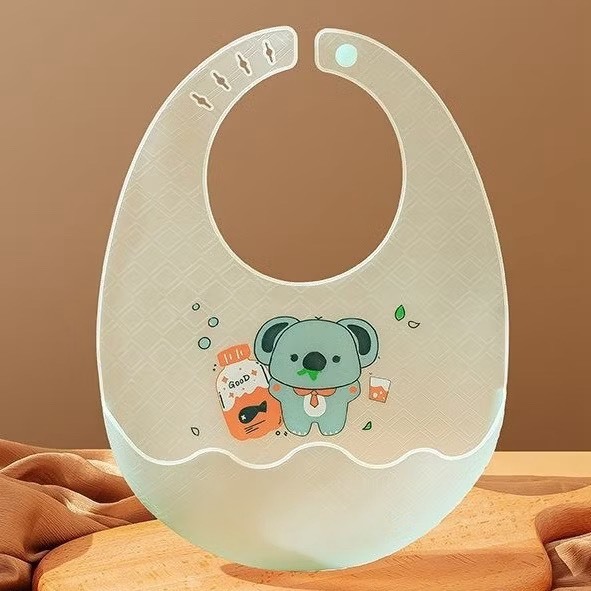 Ảnh Yếm Máng silicone Hình Trứng KidAndMom siêu nhẹ siêu mềm mại có nấc điều chỉnh 4