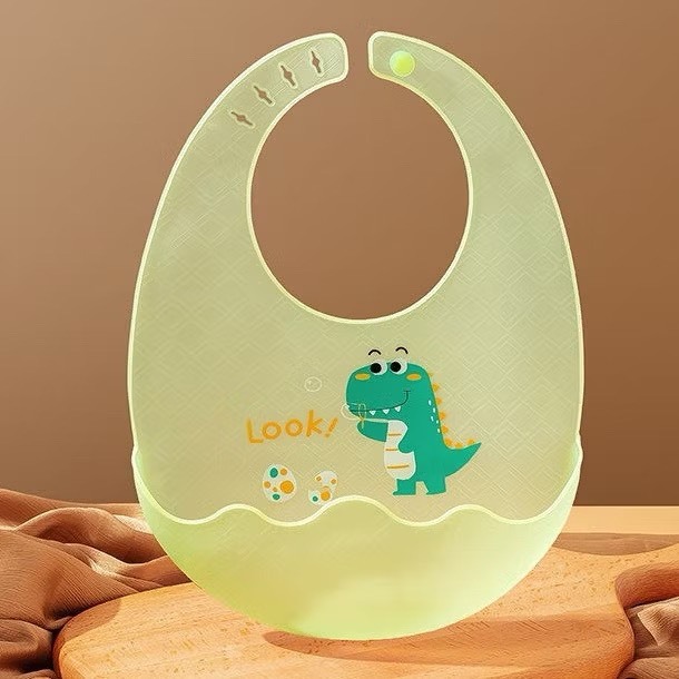 Ảnh Yếm Máng silicone Hình Trứng KidAndMom siêu nhẹ siêu mềm mại có nấc điều chỉnh 3