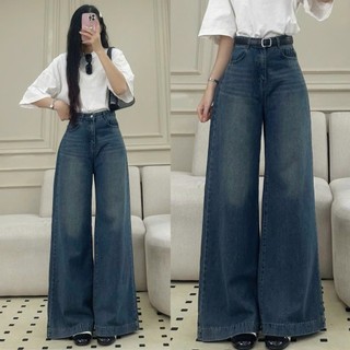 Quần Jean Wash Xanh Đậm Ống 33cm Ống Rộng Tôn Dáng Basic 6222