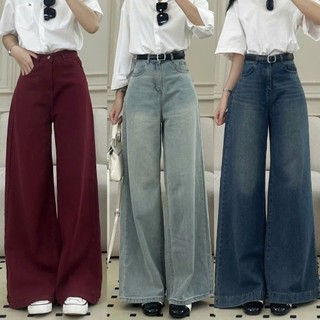 Quần Jean Wash Xanh Đậm Ống 33cm Ống Rộng Tôn Dáng Basic 6222