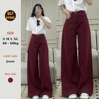 Quần Jean Wash Xanh Đậm Ống 33cm Ống Rộng Tôn Dáng Basic 6222