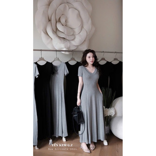 Váy cổ tim dáng dài siêu tôn dáng 💯💝đi CHƠI, đi LÀM sang chảnh, xinh XINH đẹp tuyệt vời !!😘
