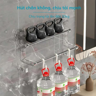 Giá Treo Khăn 2 Tầng Có Hút Chân Không Không Cần Khoan Tường Dán Siêu Chắc
