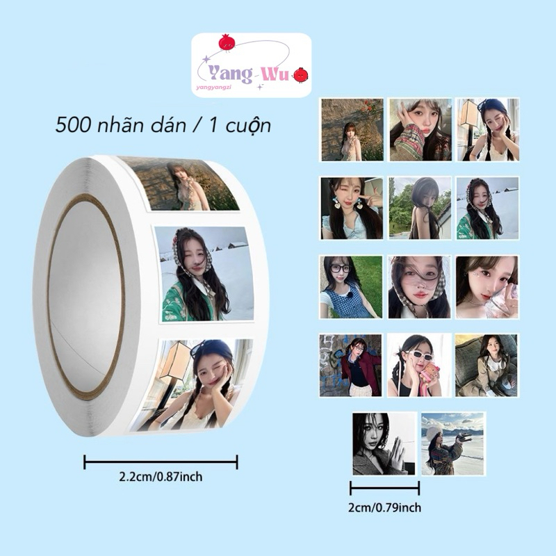 Cuộn 500 nhãn dán Sticker niêm phong hình Ngu Thư Hân | Shopee Việt Nam