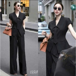 Set công sở áo gile, quần âu dáng suông, chất liệu cotton lạnh mềm mại, thiết kế cao cấp, bộ công sở- HN78