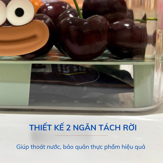 Hộp Đựng Thực Phẩm Có Quai Xách, Hộp Cơm Trưa Dã Ngoại Hình Cua Cute Giữ Nhiệt Tốt