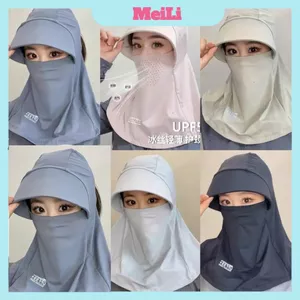 Mũ chống nắng MAFILOP - Mũ che nắng thoáng khí Kèm Khẩu Trang Vải Thun Lạnh Mát có khăn choàng chống nắng đi xe(tuyển sỉ