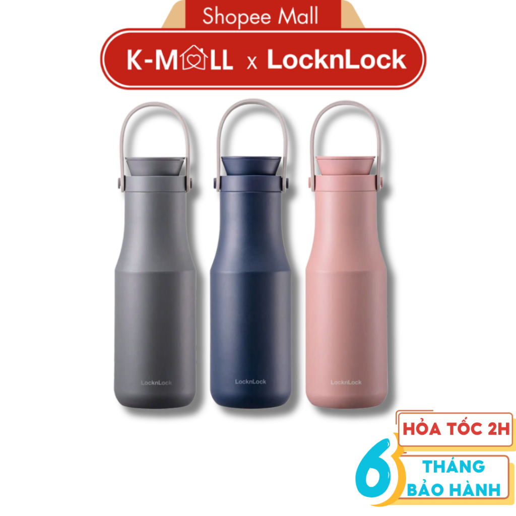 Bình giữ nhiệt LocknLock Metro Double Tumbler LHC4202 (470ml), 4 màu, kèm lỗi lọc trà - K-MALL