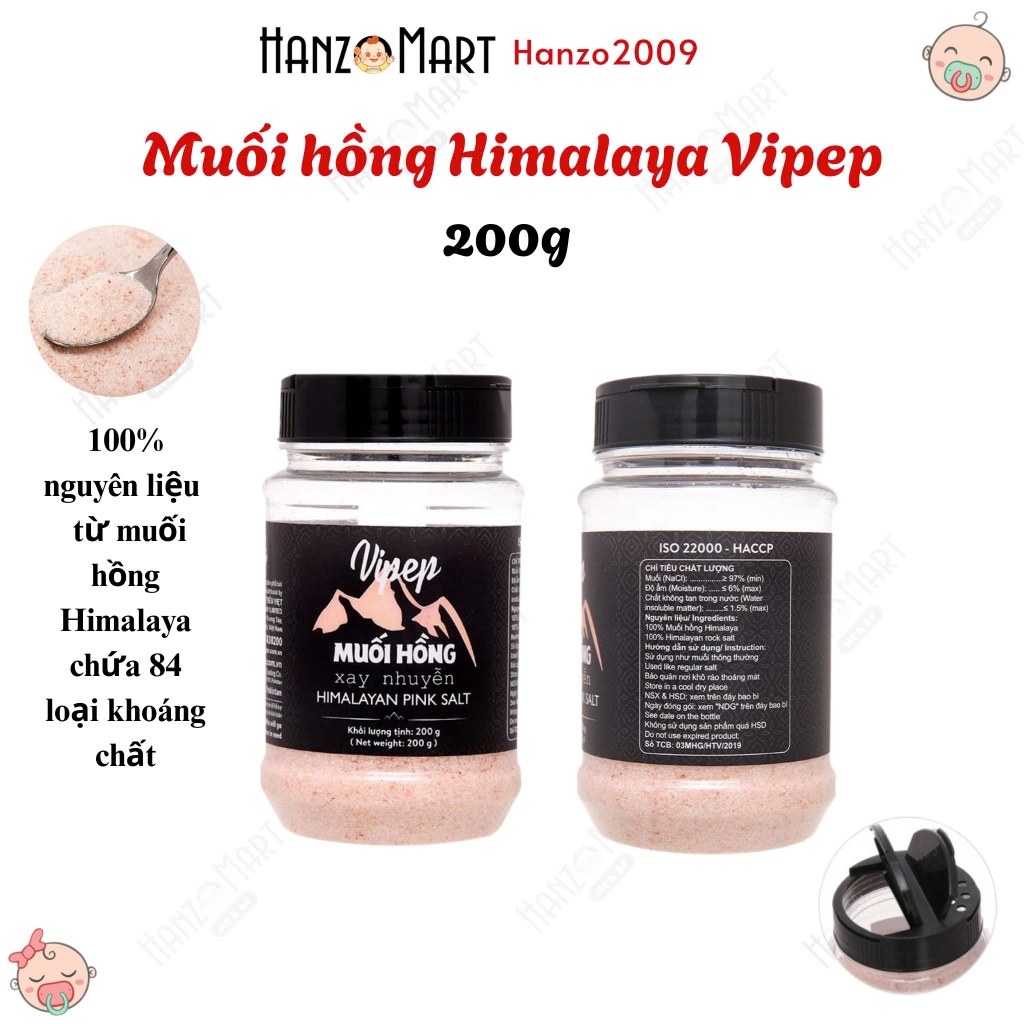 Muối hồng Himalaya cho bé ăn dặm 200g