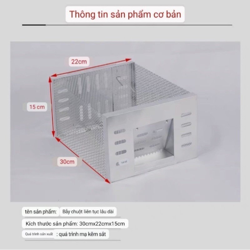 Bẫy chuột, Lồng bắt chuột, Máy bắt chuột tự động chất liệu thép không rỉ sử dụng được lâu dài