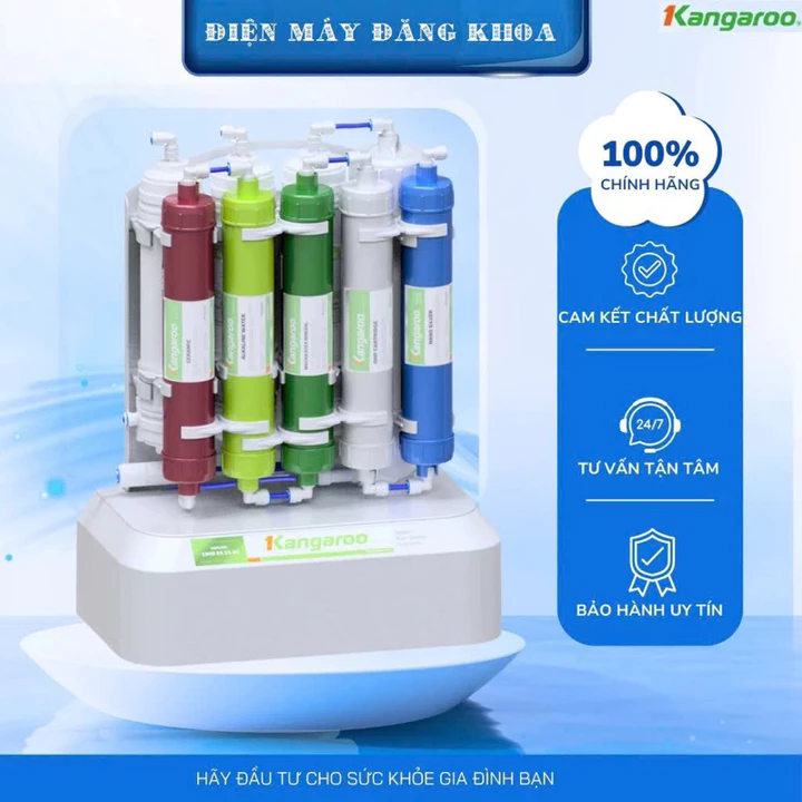 Máy Lọc Nước RO KGRP88 Kangaroo 9 Lõi Để Gầm Chính Hãng, Lọc Sâu, Tiết Kiệm Không Gian