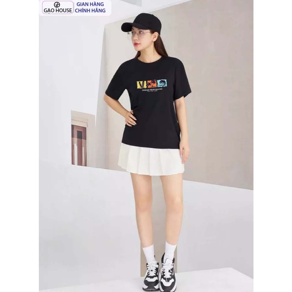 Ảnh Áo thun Unisex Gạo House chất cotton cao cấp, Áo phông biểm VACATION mix đi biển, mặc hàng ngày MAT23 3