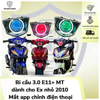 [EX2010] Pha Đèn Lắp Sẵn Bi Cầu 3.0 E11+ Siêu Sáng Cho Dòng Xe Máy Exciter 4 Số (chóa đầu nhỏ). Đầy Đủ Giắc Cắm Theo Xe.