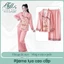 Đồ bộ pijama lụa mặc nhà tay dài quần dài cao cấp in hình capybara chất Size 42kg-69kg