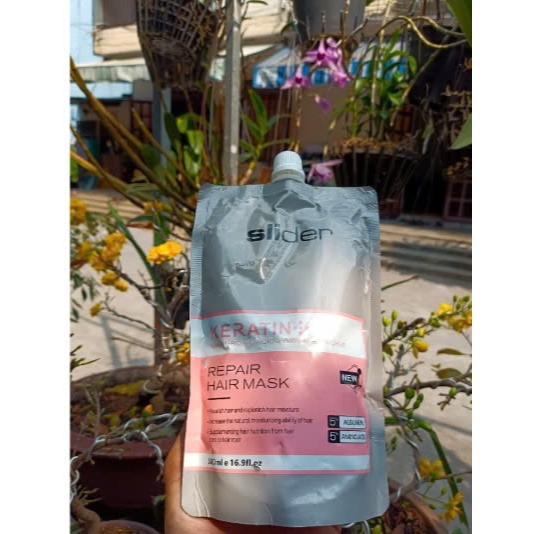 Hấp Dầu Ủ, Phục Hồi Siêu Mềm Mượt Keratin Repair Hair Mark Slider | Made in Italy | 500ml
