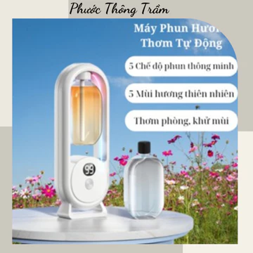 Máy Phun Tinh Dầu Tự Động , Máy Xông Tinh Dầu Khuyếch Tán Hương Thơm Tinh Dầu Với 5 Chế Độ Phun . Tích Hợp Đèn Led