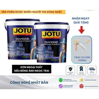 Sơn siêu bóng ngoại thất ánh ngọc trai JoTu 1 lít nước sơn siêu mịn,độ bóng cao bền màu theo thời gian