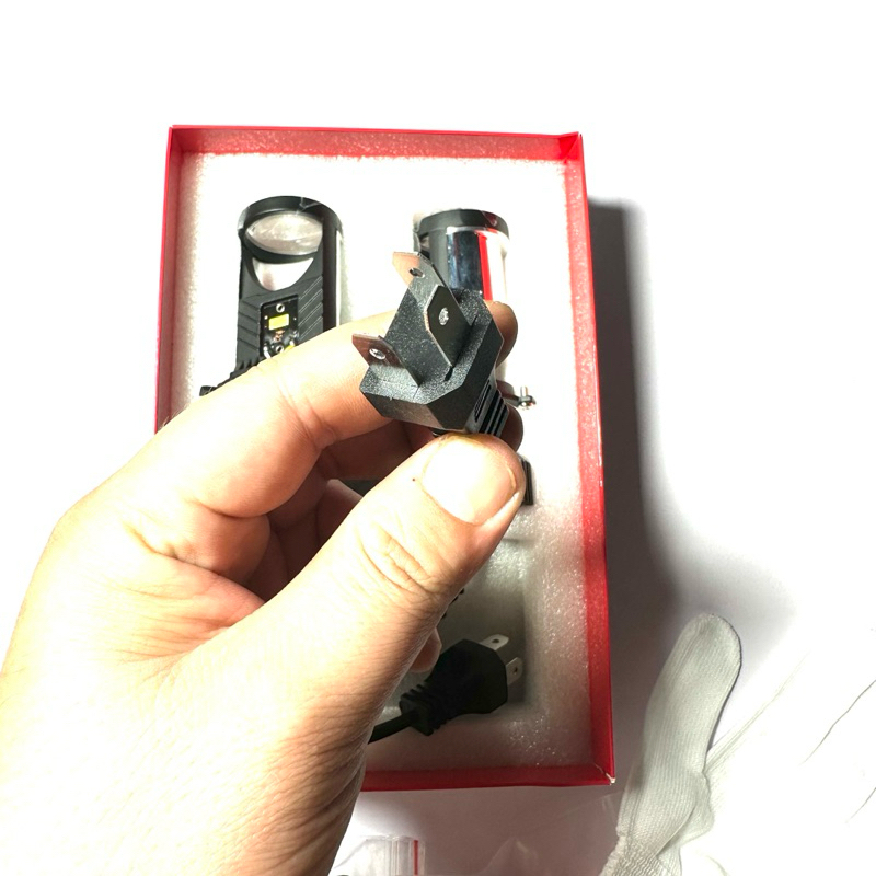Đèn LED Bi Cầu Mini T9 Cao Cấp Nhất | 3 Ốc Chỉnh Góc - Chip LED 3750 - Chân H4 - Tặng Kèm Led Audi + Móc U TiTan