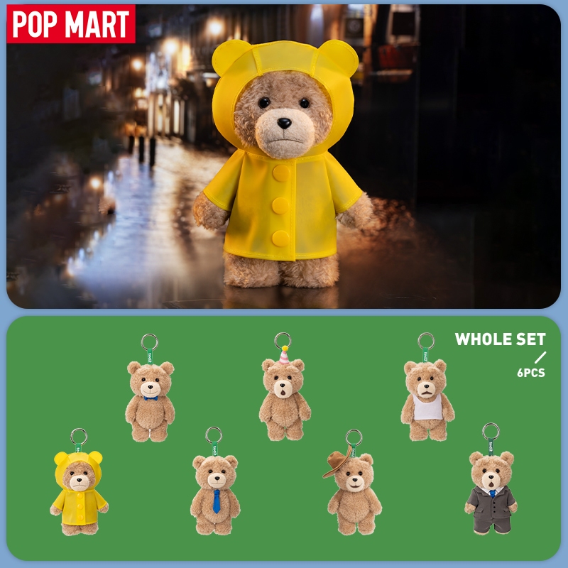Pop Mart Pop Mart Ted2 Teddy Bear Action Plush Pendant Series Single Blind Box de la Collection - FR