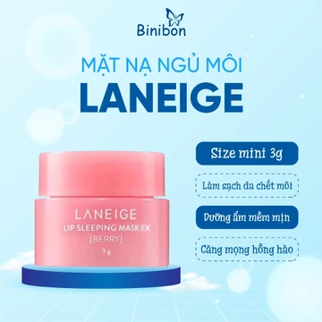 Mặt Nạ Ngủ Ủ Môi LANEIGE Lip Sleeping Mask Cấp Ẩm Làm Mềm Môi Giúp Giảm Thâm Môi Mini Size 3g