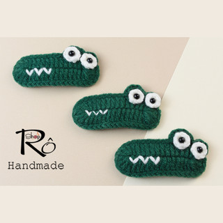 Kẹp tóc cá sấu len cute nhiều màu cho nữ và bé gái 5.5cm |Cặp tóc mái dễ thương |Shop Rô Handmade