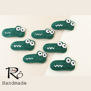 Kẹp tóc cá sấu len cute nhiều màu cho nữ và bé gái 5.5cm |Cặp tóc mái dễ thương |Shop Rô Handmade