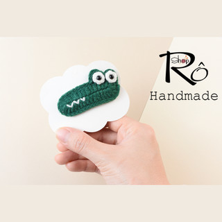 Kẹp tóc cá sấu len cute nhiều màu cho nữ và bé gái 5.5cm |Cặp tóc mái dễ thương |Shop Rô Handmade