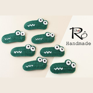 Kẹp tóc cá sấu len cute nhiều màu cho nữ và bé gái 5.5cm |Cặp tóc mái dễ thương |Shop Rô Handmade