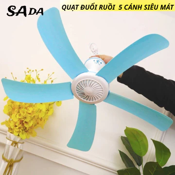 Quạt trần mini 5 cánh nhựa ABS cao cấp,Quạt màn treo phòng ngủ quạt đuổi ruồi quạt mát cho bé