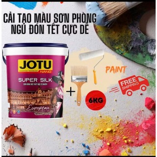 Sơn bóng nội thất mùi tự nhiên 5 lít sơn nội thất màu sơn đa dạng bề mặt bóng láng mịn cao cấp