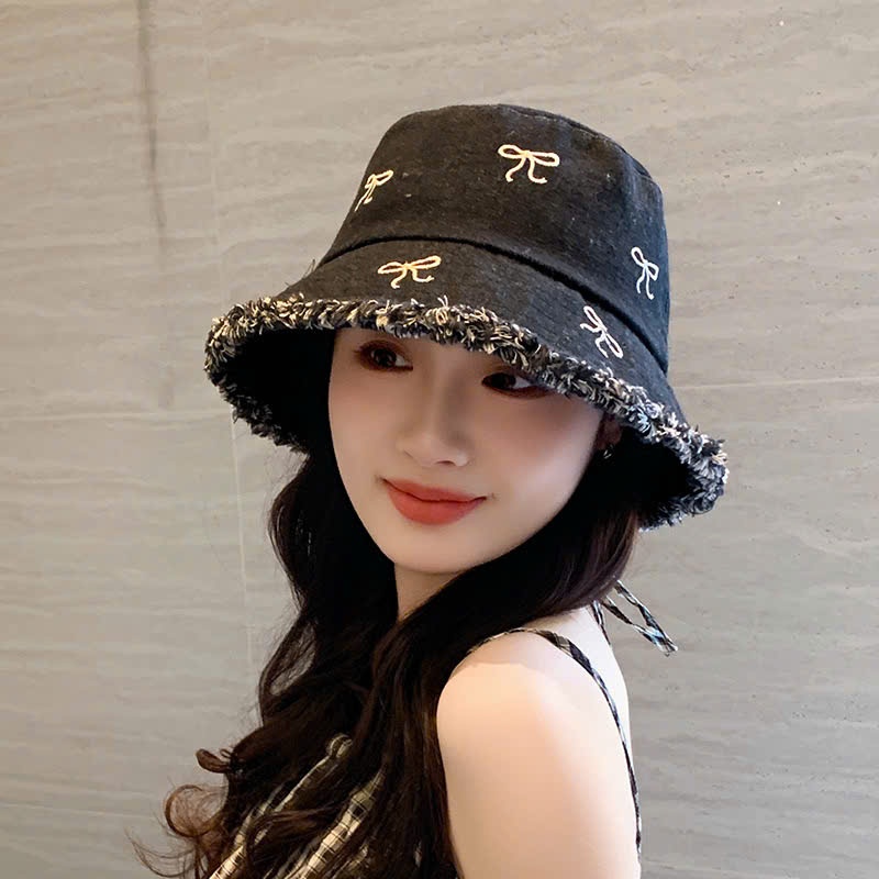 mũ bucket Jean thêu /\/\iu nniu - nón vành cụp rjn thời trang nữ ( thêu ...