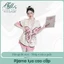 Bộ đồ ngủ Pijama quần cộc tay cộc in họa tiết, chất liệu lụa cát trơn mịn, mềm mại
