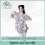 Đồ Bộ Nữ Mặc Ở Nhà Cổ Chữ Y Lụa Cát Tay Ngắn Quần Đùi Họa Tiết Đẹp Mềm Mịn