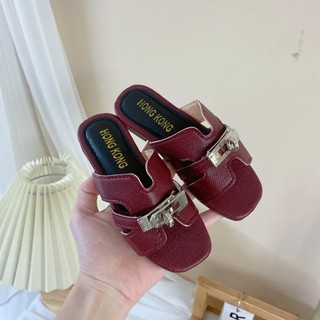 KHÓA MỚI Form nhỏ Dép Lê Chữ H Da Sần Phối Khóa Hot Hit Đế Êm Cho Bé Gái 3-13 Tuổi K098