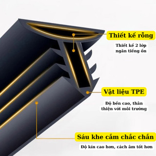 Dải cao su bịt khoảng trống nắp cable ô tô – giảm tiếng ồn hiệu quả - chống bụi, chống nước
