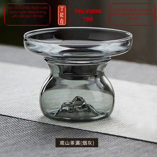 Lọc trà thủy tinh, lưới inox 304 mịn lọc cặn nhỏ dễ dàng và có ngăn chứa nước không ướt bàn trà