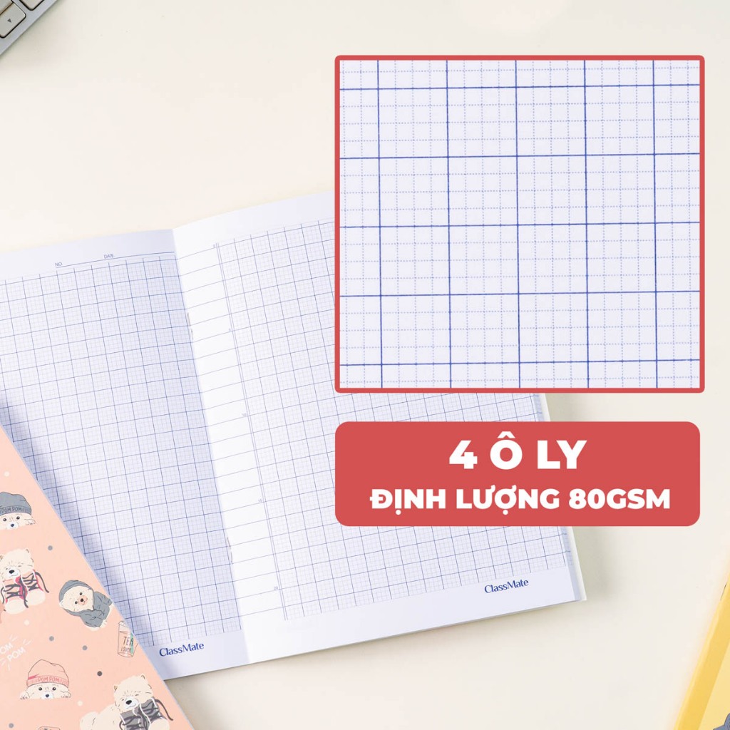 Tập Học Sinh Miền Nam A5 Classmate Vở 4 Ô Ly 80gsm 96 Trang Vở 4 Ô Li 2x2mm Vở Học Sinh Tập Viết Ghi Chép Bài NA5-09-008