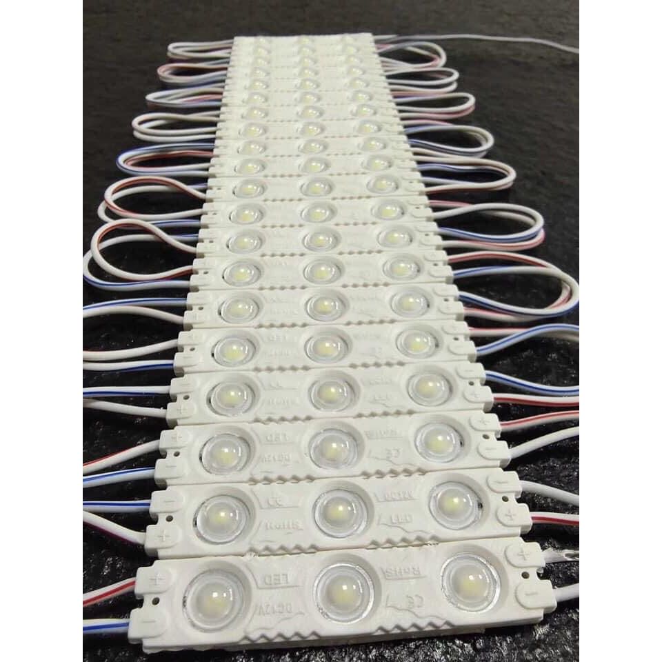 COMBO 10 Vỉ Đèn Led Hắt 3 Bóng Dùng Điện 12V 6113 Mặt Nhựa Chip 2835 (1 ...