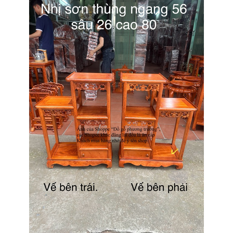 đôn nhị Sơn thùng gỗ lim , hương đá ngang 56 cao 80 sâu 26 ( giá 1 cái )