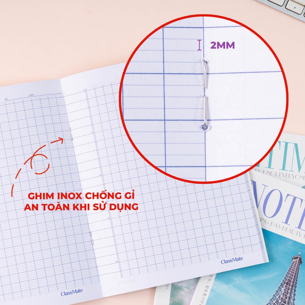 Tập Học Sinh Miền Nam A5 Classmate Vở 4 Ly Ngang 70gsm 96 Trang Vở 4 ÔLi Vở Học Sinh Cấp 1 Tập Viết Ghi Bài NA5-09-011