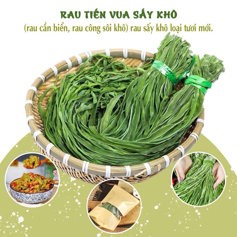 250G RAU TIẾN VUA KHÔ LOẠI ĐẶC BIÊT XANH, GIÒN (Công Sôi-Rau Cần Biển ...