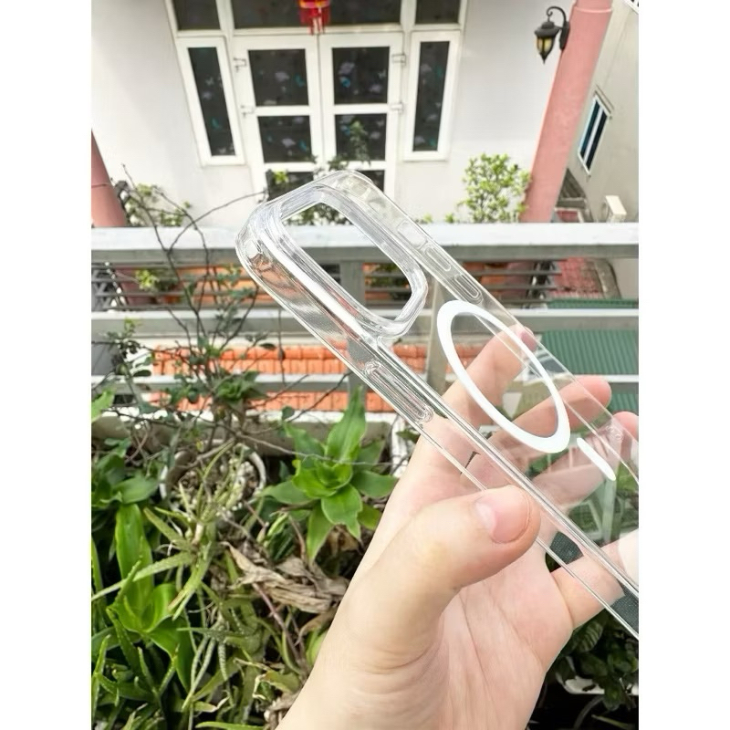 Ốp Likgus trong suốt -  Không ố vàng - Siêu mỏng - Hỗ trợ sạc không dây cho IPhone 11 đến 17Promax